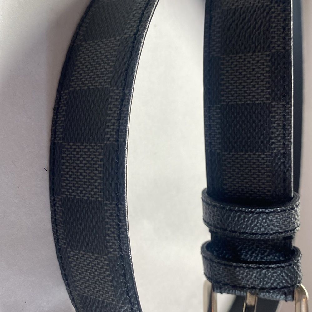 Louis Vuitton Men's Damier Black Checkered Belt - Picture 6 of 6